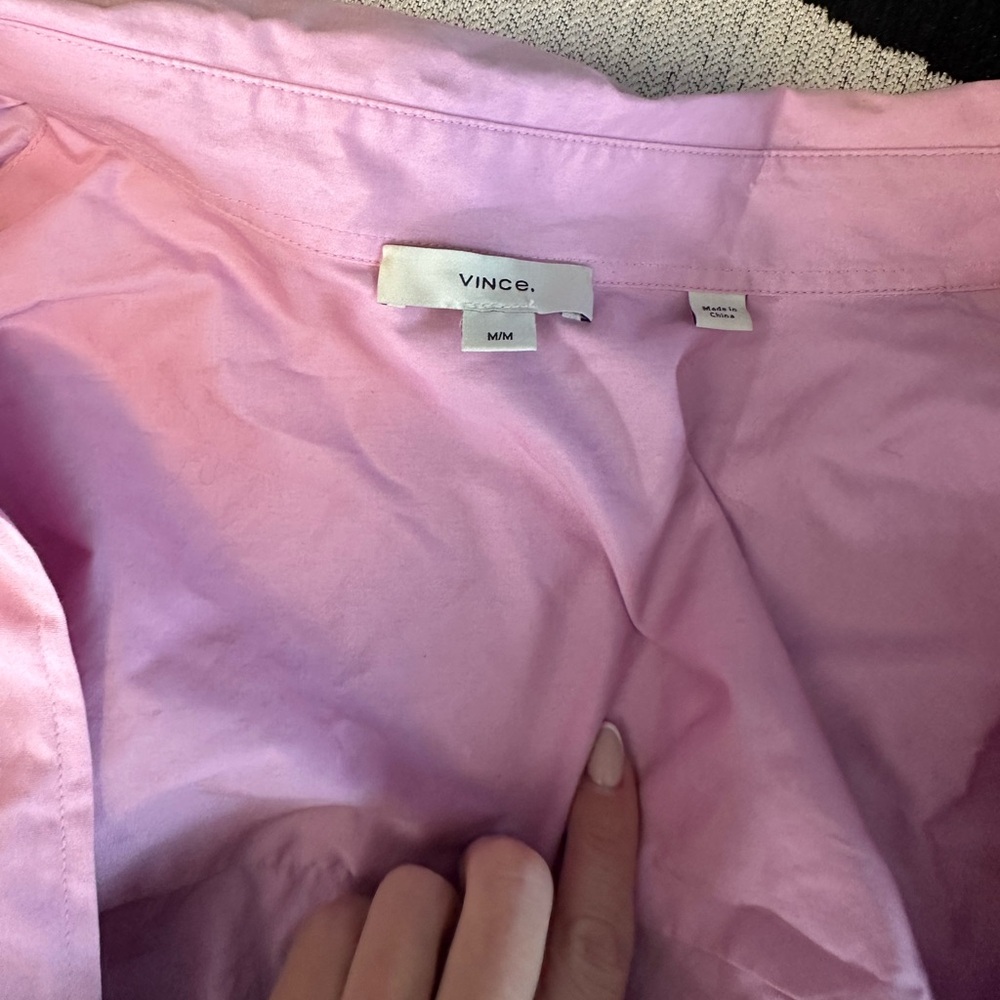 Vince pink button down